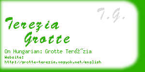 terezia grotte business card